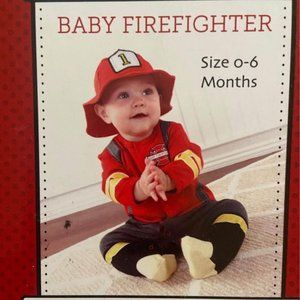 Baby Firefighter Outfit, size 0-6 mo.